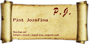 Pint Jozefina névjegykártya